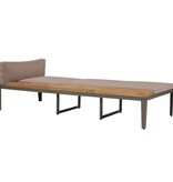 VidaXL Ligbed met kussens massief acaciahout bruin