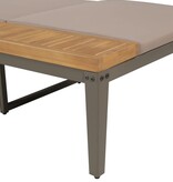 VidaXL Ligbed met kussens massief acaciahout bruin