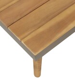 VidaXL 4-delige Loungeset met kussens massief acaciahout bruin