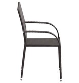 VidaXL Tuinstoelen stapelbaar 2 st poly rattan bruin