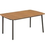 VidaXL Tuintafel 150x90x72 cm massief acaciahout en staal