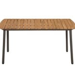 VidaXL Tuintafel 150x90x72 cm massief acaciahout en staal