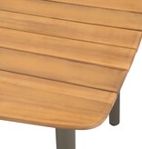 VidaXL Tuintafel 150x90x72 cm massief acaciahout en staal