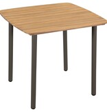 VidaXL Tuintafel 80x80x72 cm massief acaciahout en staal