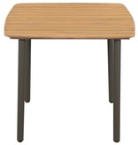 VidaXL Tuintafel 80x80x72 cm massief acaciahout en staal