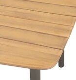 VidaXL Tuintafel 80x80x72 cm massief acaciahout en staal