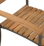 VidaXL 7-delige Tuinset massief acaciahout en staal
