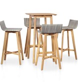 VidaXL 5-delige Tuinset massief acaciahout