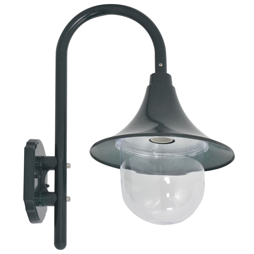 VidaXL Tuin wandlamp E27 42 cm aluminium donkergroen
