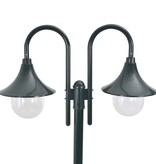 VidaXL Paalverlichting tuin E27 220 cm aluminium donkergroen 2-delig