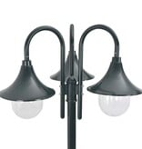 VidaXL Paalverlichting tuin E27 220 cm aluminium donkergroen 3-delig