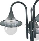 VidaXL Paalverlichting tuin E27 220 cm aluminium donkergroen 3-delig