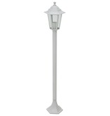 VidaXL Paalverlichting voor tuin E27 110 cm aluminium wit 6 st