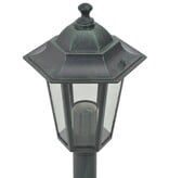 VidaXL Paalverlichting voor tuin E27 110 cm aluminium donkergroen 6 st