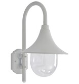 VidaXL Tuin wandlamp E27 42 cm aluminium wit