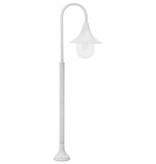 VidaXL Paalverlichting tuin E27 120 cm aluminium wit