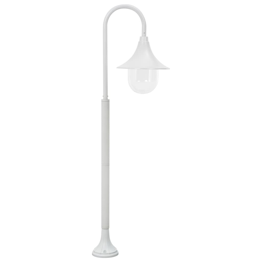 VidaXL Paalverlichting tuin E27 120 cm aluminium wit