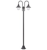 VidaXL Paalverlichting tuin E27 220 cm aluminium brons 2-delig