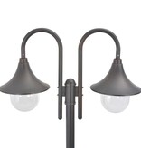 VidaXL Paalverlichting tuin E27 220 cm aluminium brons 2-delig