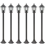 VidaXL Paalverlichting voor tuin E27 110 cm aluminium brons 6 st