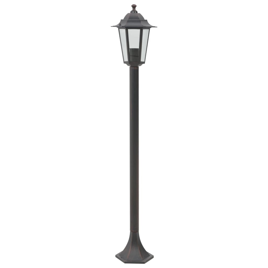 VidaXL Paalverlichting voor tuin E27 110 cm aluminium brons 6 st