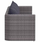 VidaXL 4-delige Loungeset met kussens poly rattan grijs