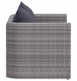 VidaXL Tuinhoekbanken 2 st poly rattan grijs