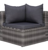 VidaXL 7-delige Loungeset met kussens poly rattan grijs