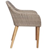 VidaXL Tuinstoelen 2 st met kussens poly rattan bruin