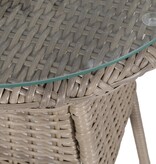VidaXL 3-delige Bistroset met kussens poly rattan bruin