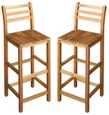 VidaXL Barkrukken 2 st massief acaciahout