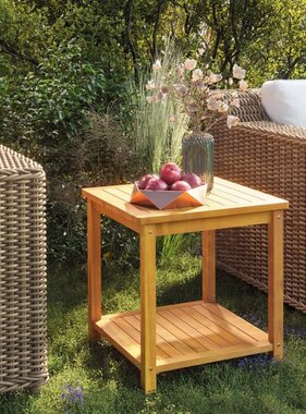 VidaXL Bijzettafel 45x45x45 cm massief acaciahout