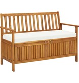 VidaXL Tuinopslagbank 120x63x84 cm massief acaciahout