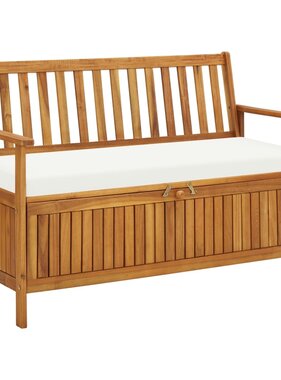 VidaXL Tuinopslagbank 120x63x84 cm massief acaciahout