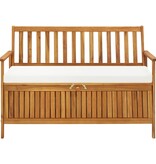 VidaXL Tuinopslagbank 120x63x84 cm massief acaciahout