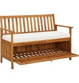 VidaXL Tuinopslagbank 120x63x84 cm massief acaciahout