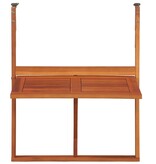 VidaXL Balkontafel hangend 64,5x44x80 cm massief acaciahout