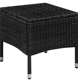VidaXL 3-delige Bistroset poly rattan zwart