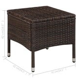 VidaXL 3-delige Bistroset poly rattan bruin