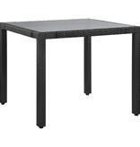 VidaXL 5-delige Tuinset poly rattan zwart