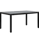 VidaXL 7-delige Tuinset poly rattan zwart
