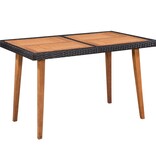 VidaXL 5-delige Tuinset poly rattan zwart en bruin