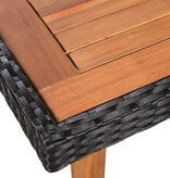 VidaXL 5-delige Tuinset poly rattan zwart en bruin