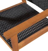 VidaXL 5-delige Tuinset poly rattan zwart en bruin