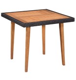 VidaXL 5-delige Tuinset poly rattan zwart en bruin