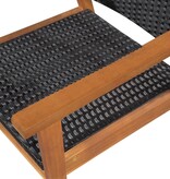 VidaXL 5-delige Tuinset poly rattan zwart en bruin