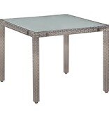 VidaXL 5-delige Tuinset met kussens poly rattan grijs