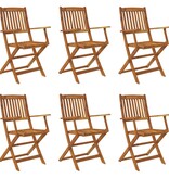 VidaXL 7-delige Tuinset inklapbaar massief acaciahout