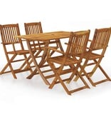 VidaXL 5-delige Tuinset inklapbaar massief acaciahout
