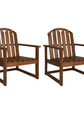 VidaXL Tuinstoelen 2 st massief acaciahout